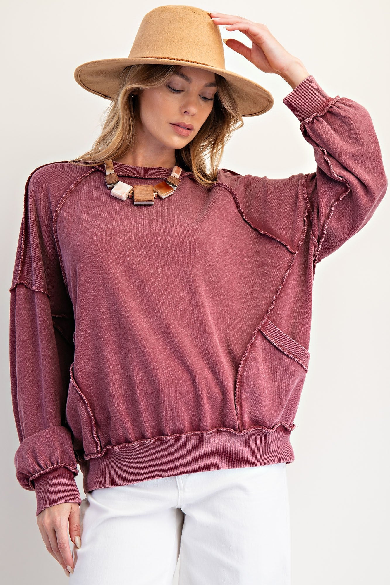 Mulberry Washed Pullover