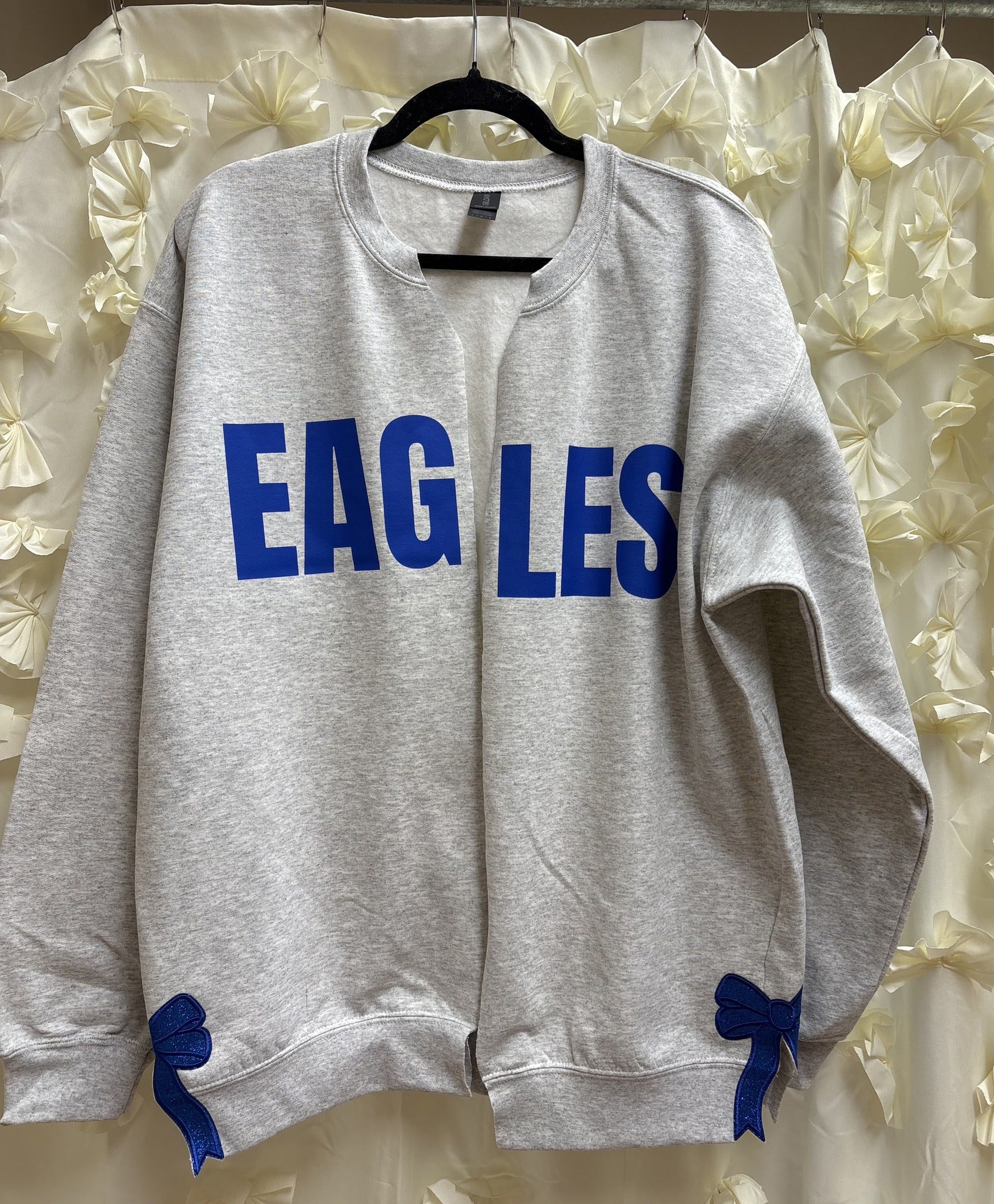 Custom Sweatshirt Cardigan W/ Bows