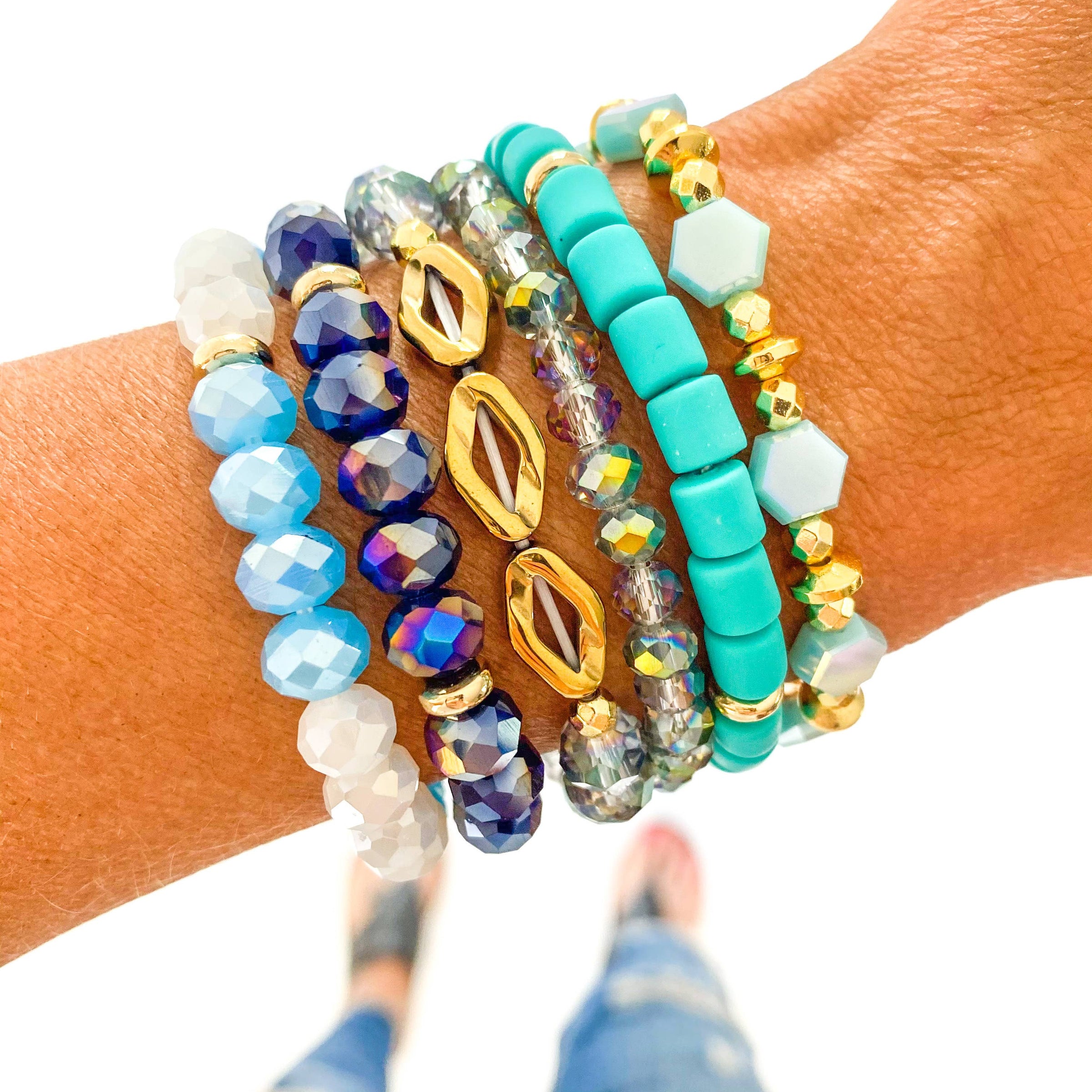 Havana Bracelet Stack: Fits 7" Wrist Comfortably- Standard Size / On Bracelet Cards