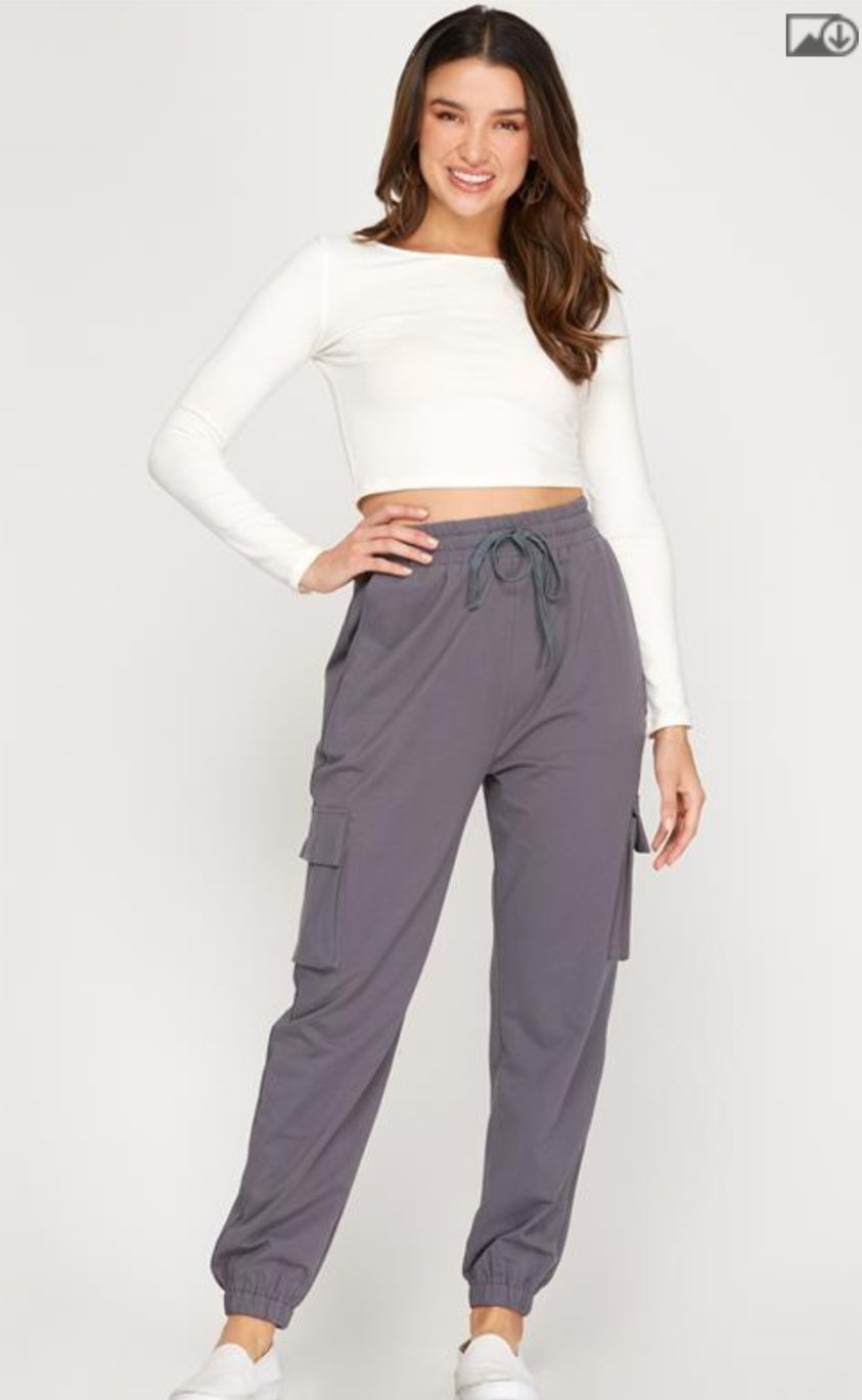 Grey Cargo Jogger
