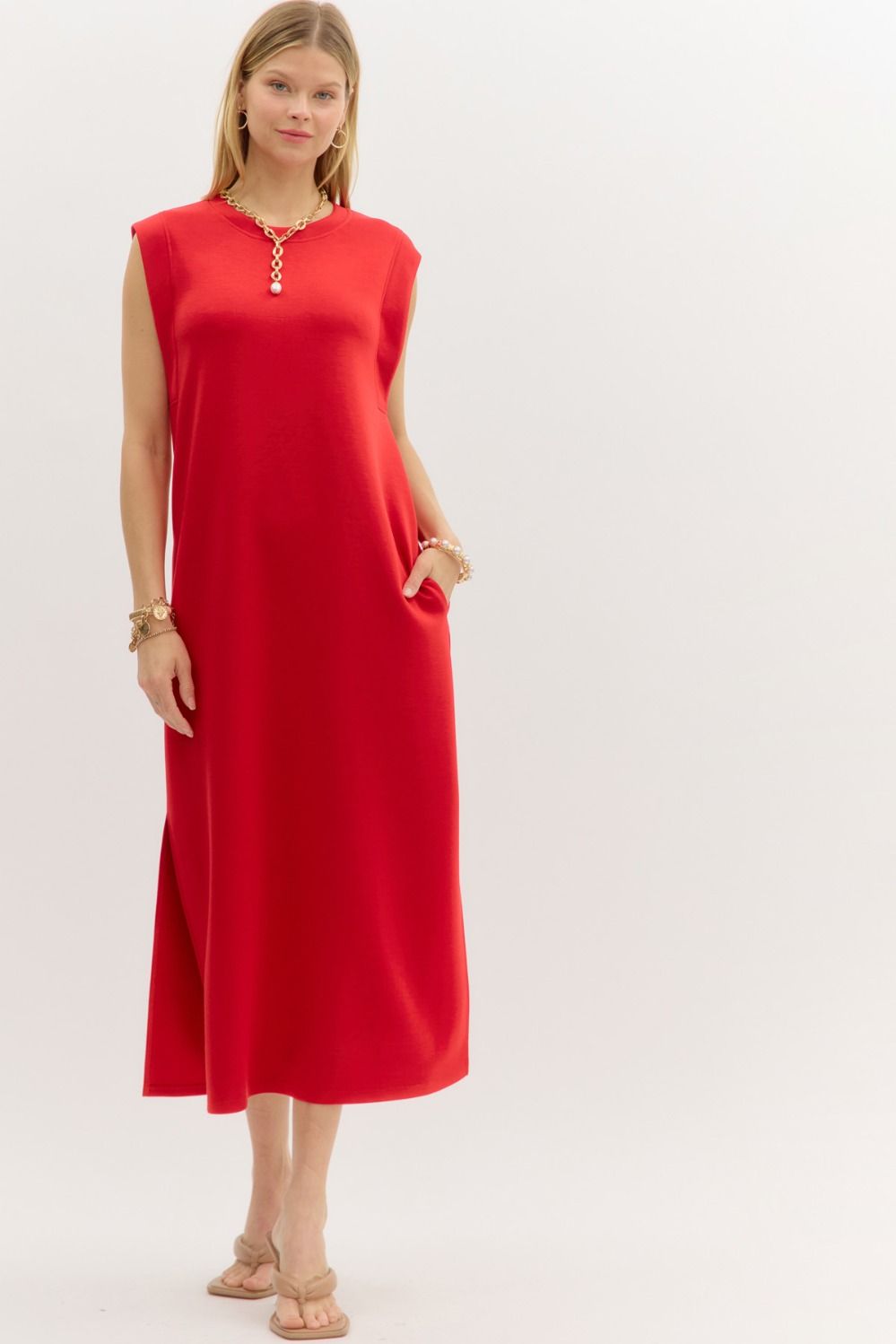 Red Jersey Midi