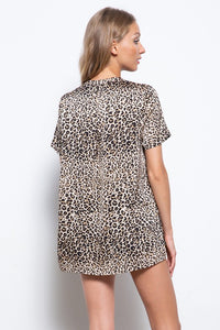 Satin Leopard Blouse
