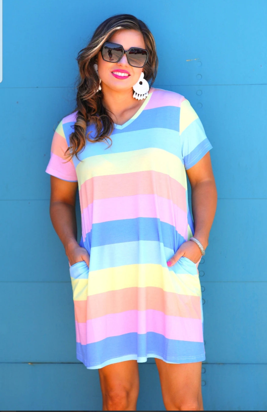 Color Block Pocket Dress