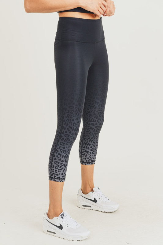 Leopard Ombre Capri Legging