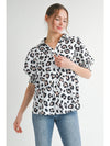 Animal Collared Top