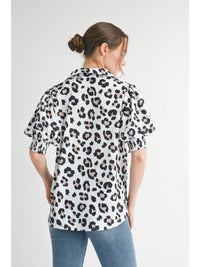 Animal Collared Top