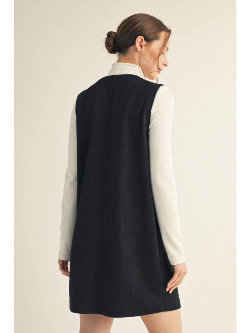 Black Suede Shift Dress