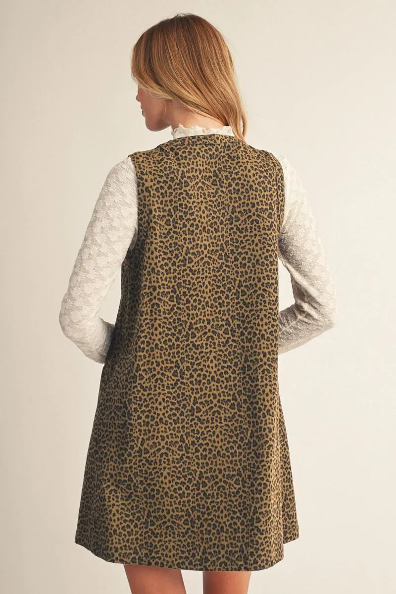 Leopard Buttondown Dress