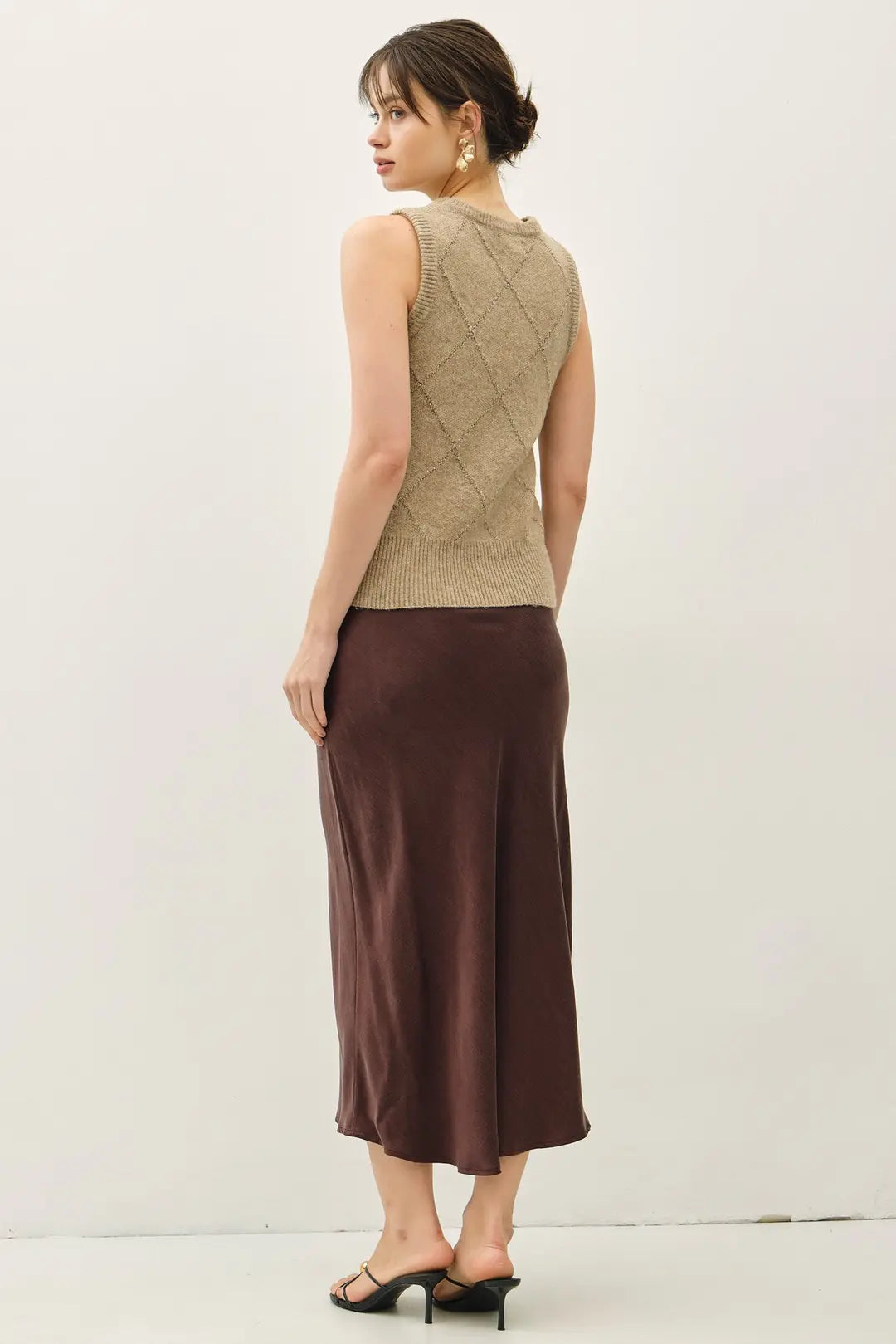 Sequin Diamond Sweater Vest