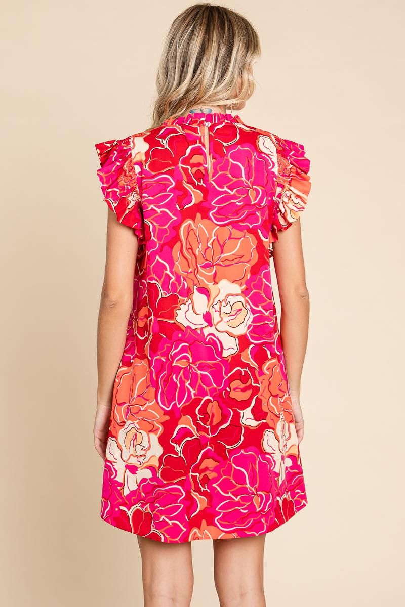 Red Multi Floral Dress