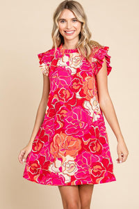 Red Multi Floral Dress