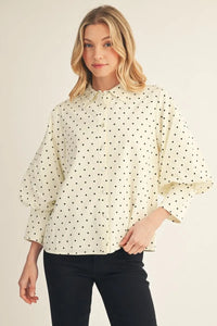 Polka Dot Bishop Sleeve