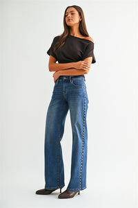 Studded Wide Leg