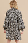 Geometric Babydoll Dress