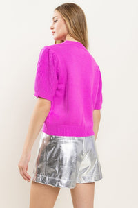 Heart Textured Sweater