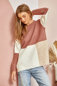 Mauve & Taupe Colorblock