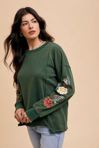 Hunter Embroidered Sleeve Pullover