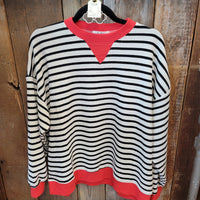 Red Stripe Cloudy Sweatshirt