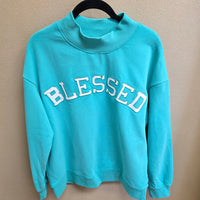 Blessed Embroidered Mock