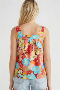 Orange Summer Floral Tank