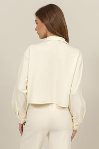 Cream Crop Jacket