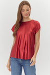 Red Shimmer Top