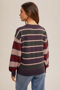 Grape Colorblock Sweater