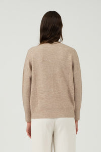 Taupe V-Neck Sweater