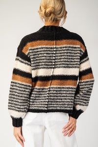 Black & Mocha Stripe Sweater