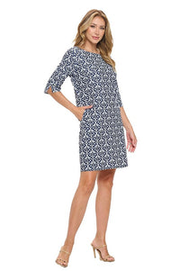 Navy Adela Dress