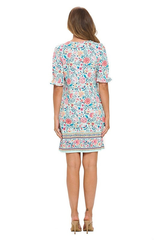 Mint Floral Catalina Dress
