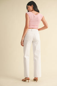 White Palazzo Denim