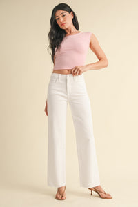 White Palazzo Denim