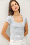 Slate Stripe Cap Sleeve