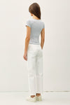 Slate Stripe Cap Sleeve