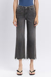 Vervet Grey Fray Crop