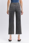 Vervet Grey Fray Crop