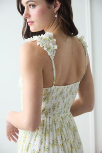 Ivory Floral Wrap Maxi