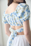 Blue Floral Corset