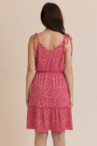 Red & White Spaghetti Strap