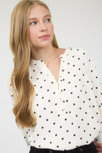 Black Polka Dot Blouse