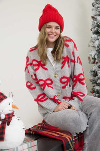 Red Bow Cardigan