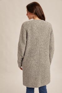 Grey Boucle Cardigan