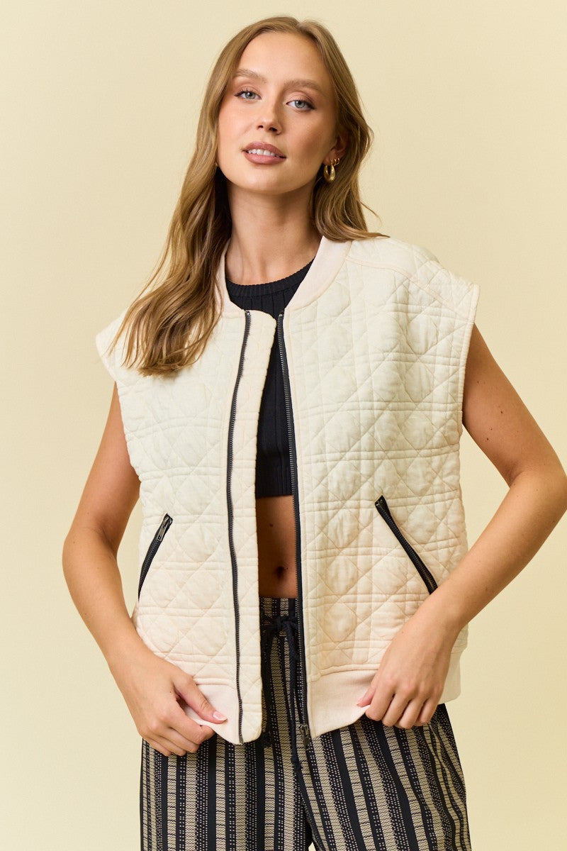 Vanilla Quilted Vest