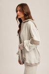 Grey Cozy Hooded Cardigan