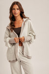 Grey Cozy Hooded Cardigan