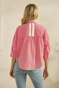 Red Stripe Poplin