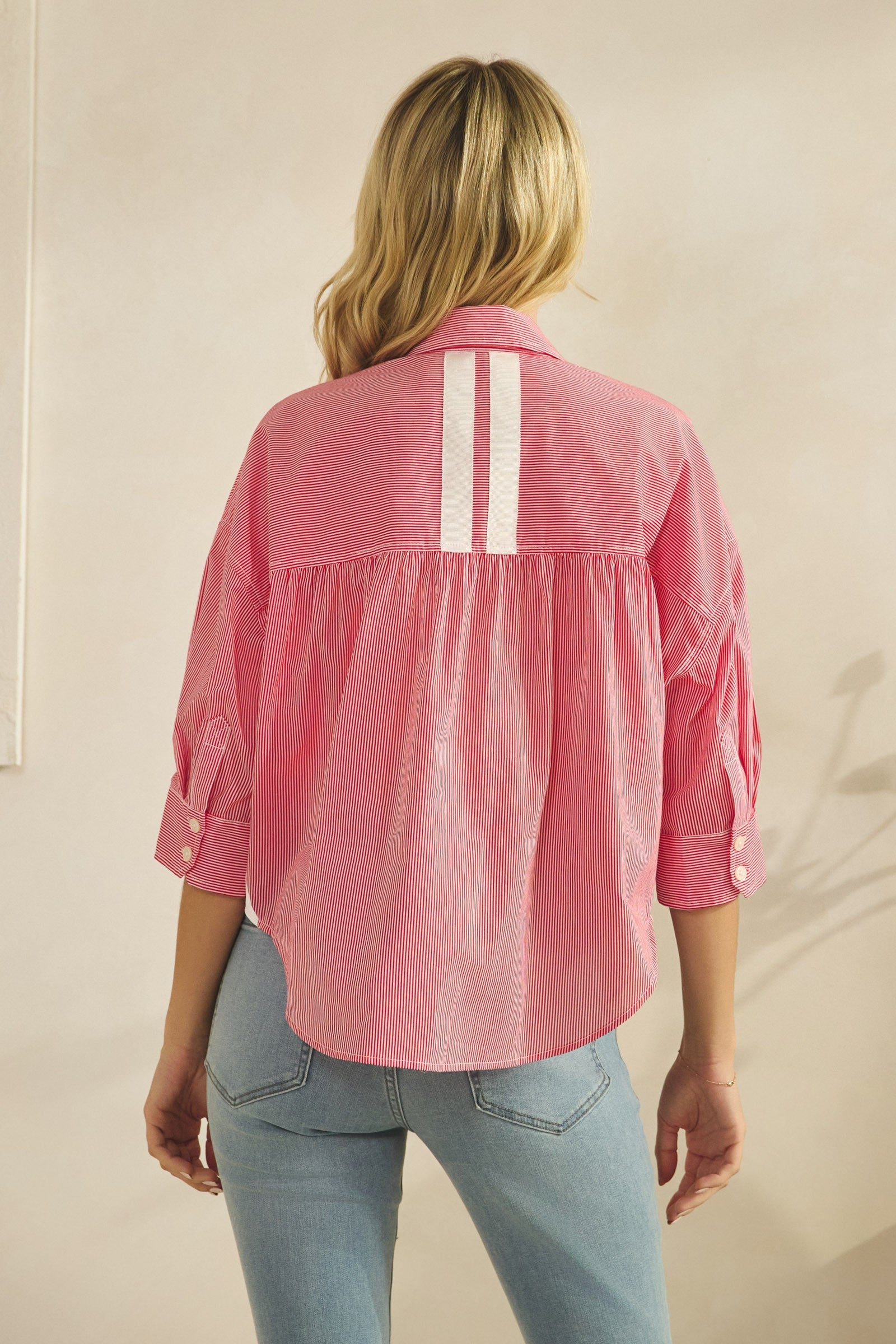 Red Stripe Poplin