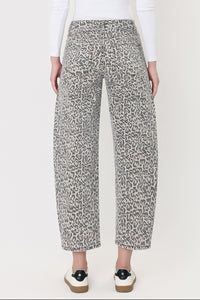 Leopard Barrel Denim