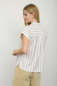 Neutral Stripe Classic Buttondown